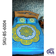 Picton Blue  Cotton Bed Sheet Set